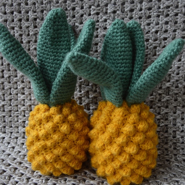 Pineapple fruit food amigurumi crochet toys pattern toddlers baby gift plushies Montessori