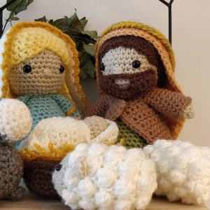 PATTERN ONLY Crochet Amigurumi Nativity Scene Christmas Dolls Mary ...