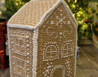 CROCHET PATTERN ONLY Gingerbread House Christmas Amigurumi