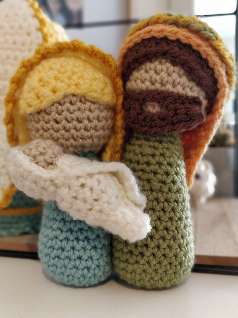 PATTERN ONLY Crochet Amigurumi Mini Nativity Scene Christmas Dolls Mary ...