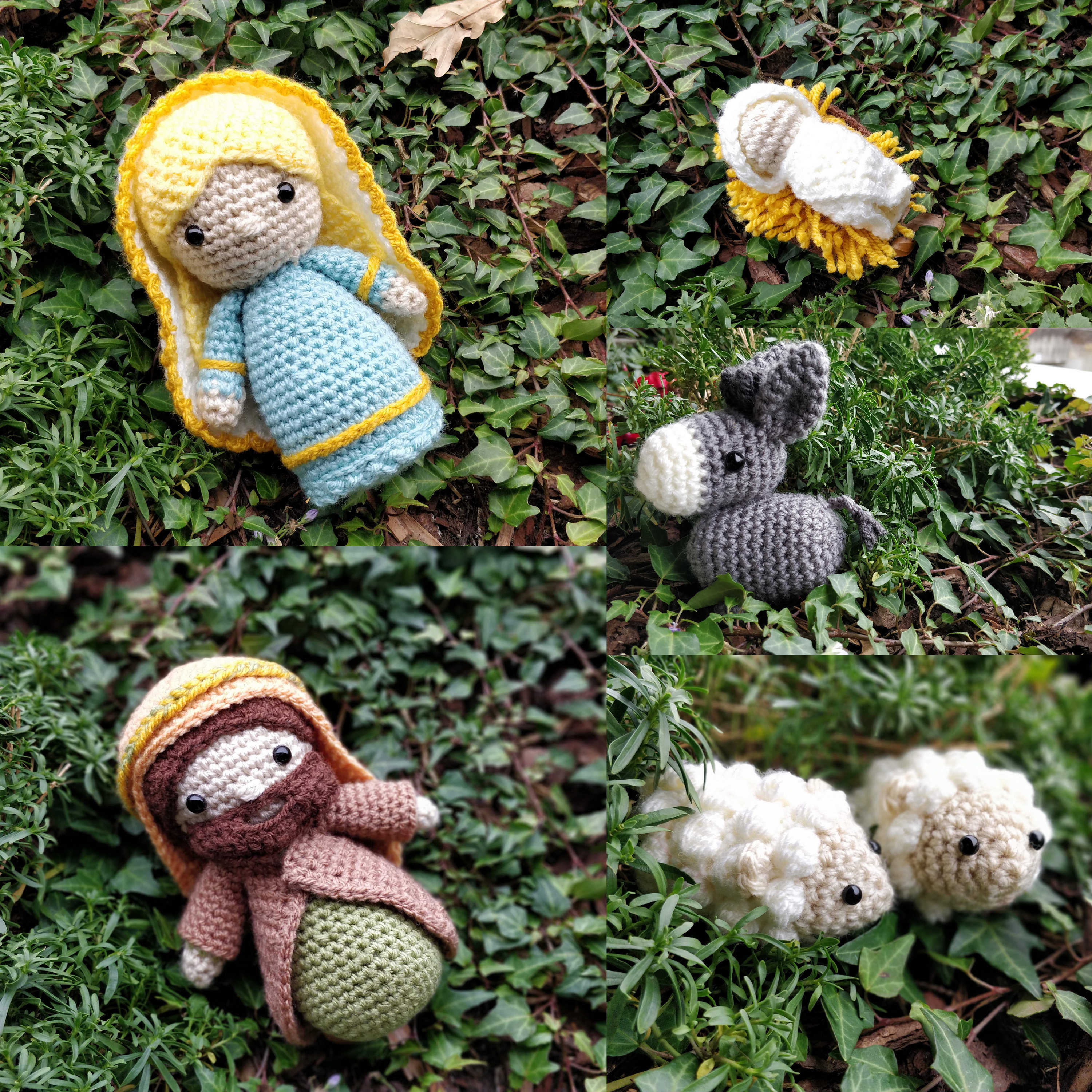 PATTERN ONLY Crochet Amigurumi Nativity Scene Christmas Dolls Mary ...