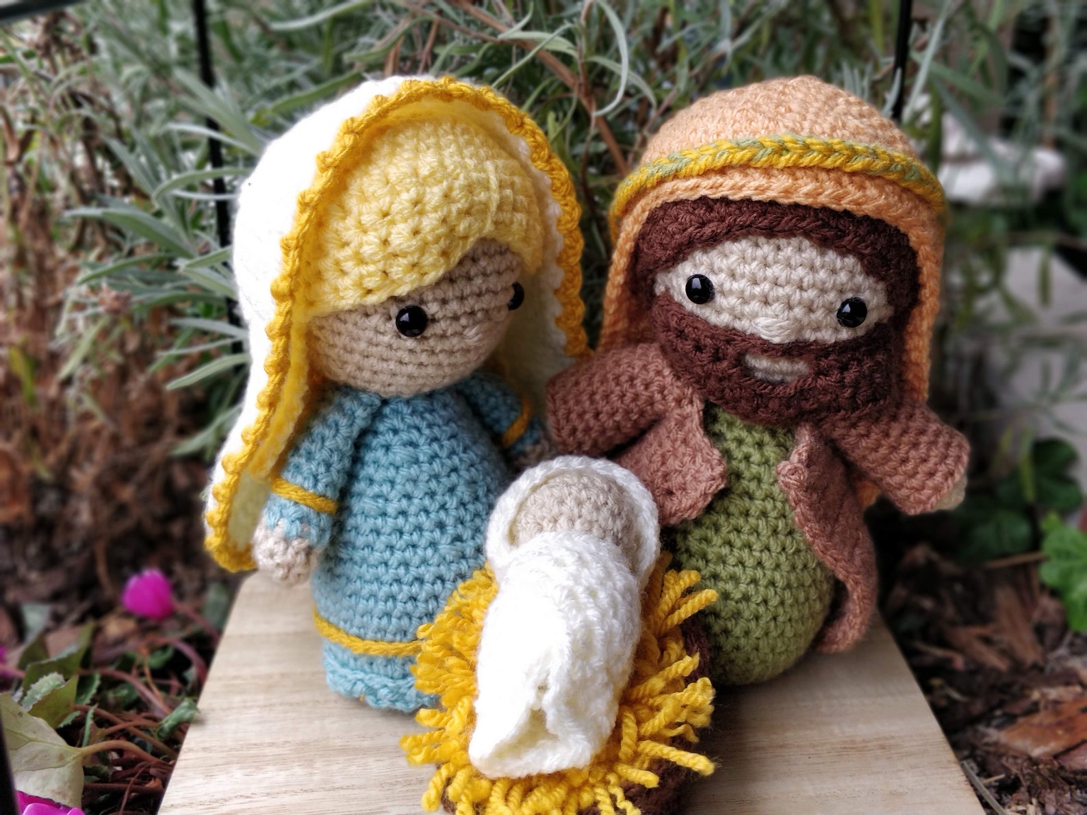 PATTERN ONLY Crochet Amigurumi Nativity Scene Christmas Dolls Mary ...