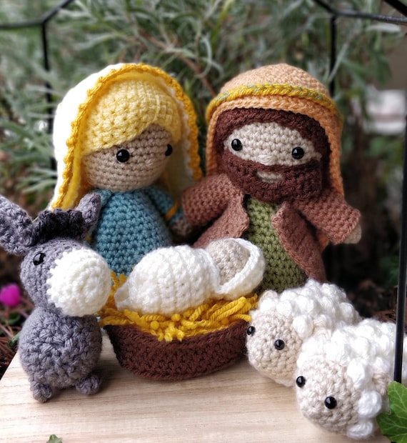 PATTERN ONLY Crochet Amigurumi Nativity Scene Christmas Dolls | Etsy