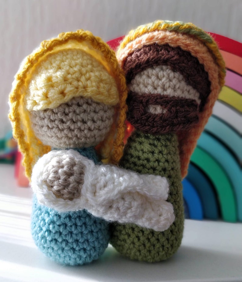 PATTERN ONLY Crochet Amigurumi Mini Nativity Scene Christmas Dolls Mary ...