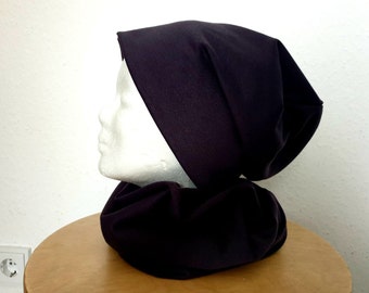 Hat and Snood Schaal Set Dark Blue Unisex