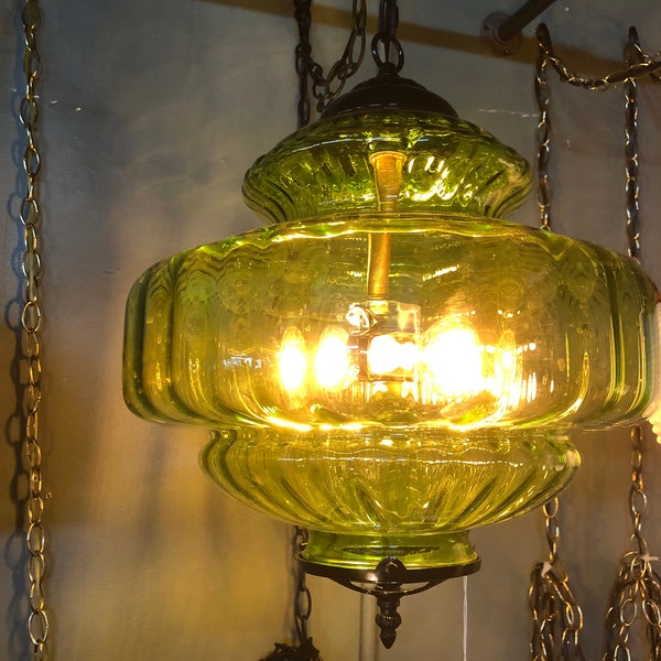 Green Swag Lamp Etsy