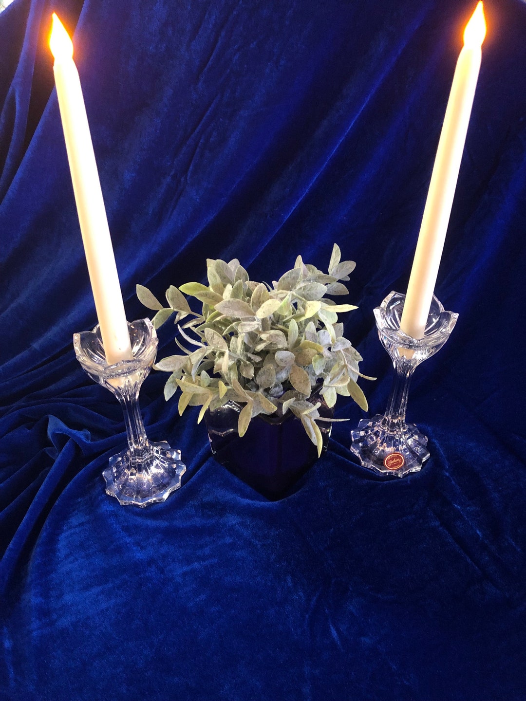 Beautiful Gorham Crystal Candle Holders Etsy