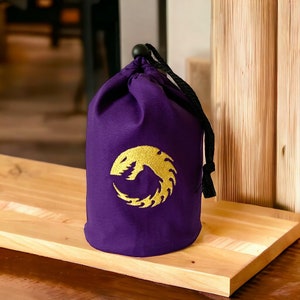 Bugs Army Large Standing Purple Dice Bag - Embroidered Symbol