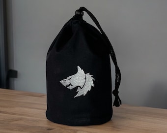 Große stehende schwarze Würfeltasche der Wolf-Marinearmee - gesticktes Symbol