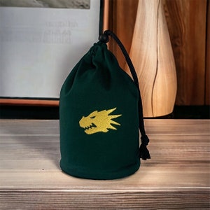 Grüne Marinearmee-dunkelgrüne große stehende Würfeltasche - gesticktes Symbol