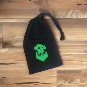 Ork Army Black Dice Bag - Embroidered Symbol