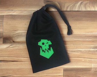 Ork Army Black Dice Bag - Embroidered Symbol