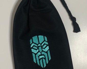 Space Dwarfs/Squats Army Black Dice Bag - Embroidered Symbol