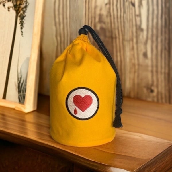 Unlucky Marines Army Large Standing Yellow Dice Bag - Embroidered Symbol