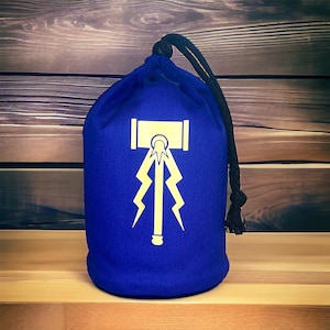 Sigmarines Army Large Standing Blue Dice Bag - HTV Symbol