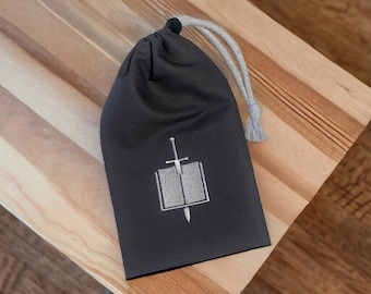 Knight Marines Army Grey Dice Bag - Embroidered Symbol