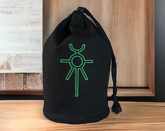 Space Terminators Army Large Standing Black Dice Bag - Embroidered Symbol