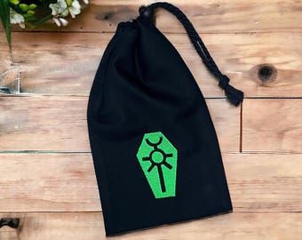 Space Terminator Tomb Army Black Dice Bag - Embroidered Symbol