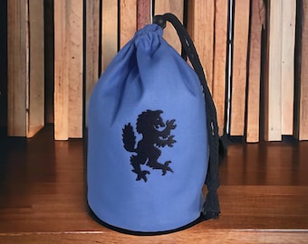 Kompanie des großen Wolfes / Wolf-Marine-Armee Großer hellblauer Würfelbeutel - gesticktes Symbol