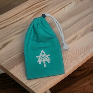 Space Elves Path Army Aqua Marine Dice Bag - Embroidered Symbol