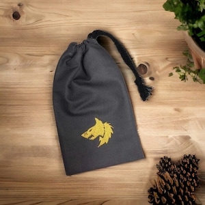 Wolf Marines Army Grey Dice Bag - Embroidered Symbol