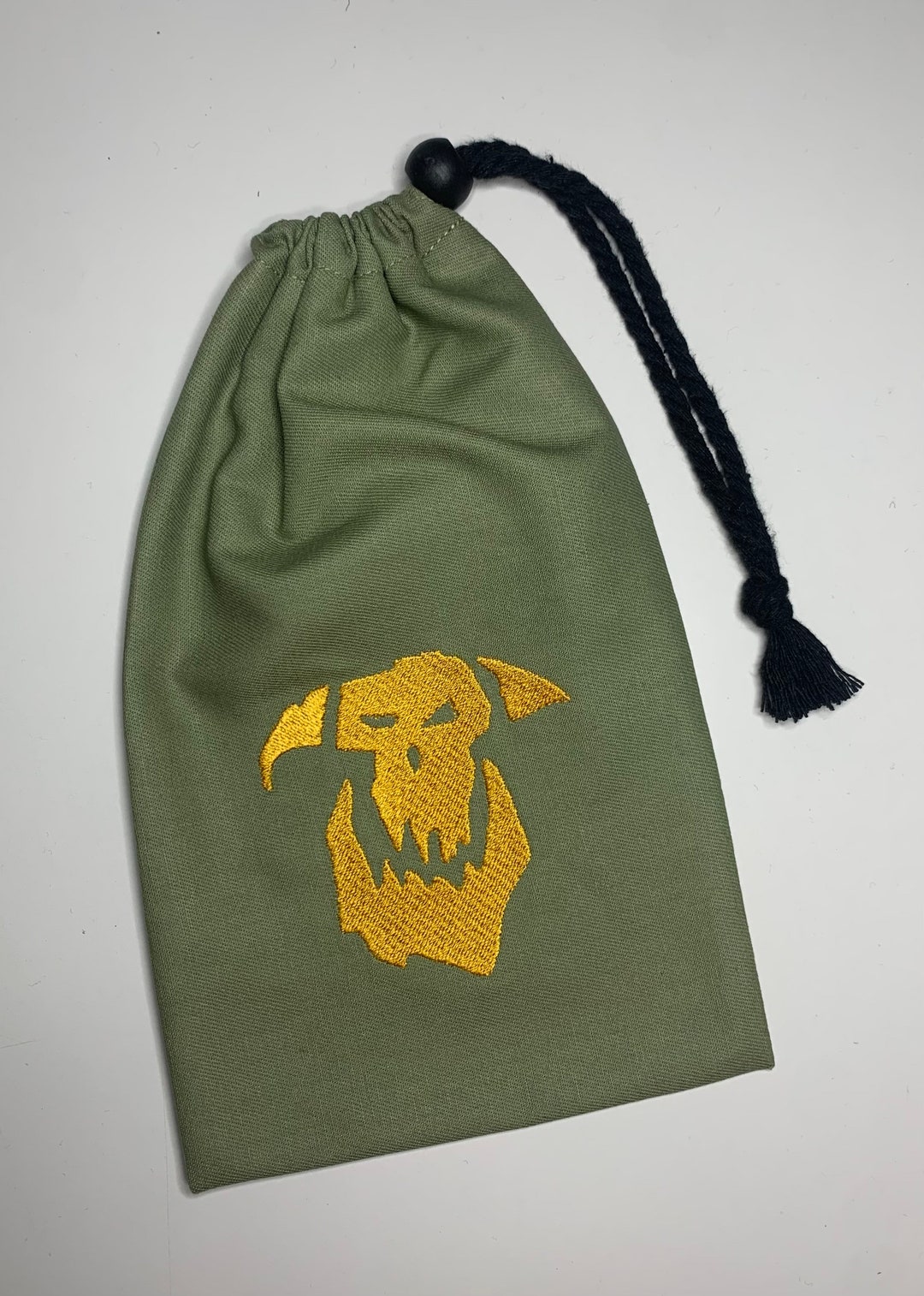 Ork Clan Olive Green Dice Bag Embroidered Symbol - Etsy