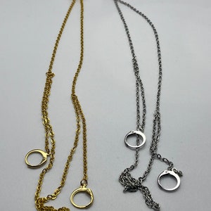 Necklace for Loop earplugs gold or silver anti loss jewellery image 10