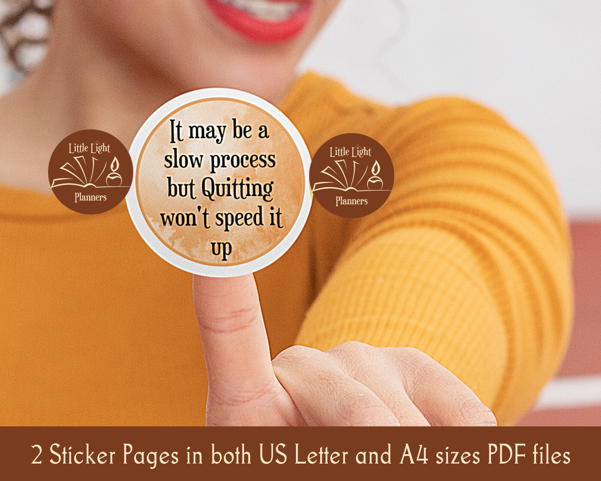 Motivational Printable Planner Stickers, Colorful Watercolor Printable ...