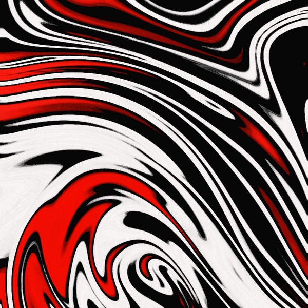 Red, White, & Black Swirled Cell Phone Wallpaper - Digital