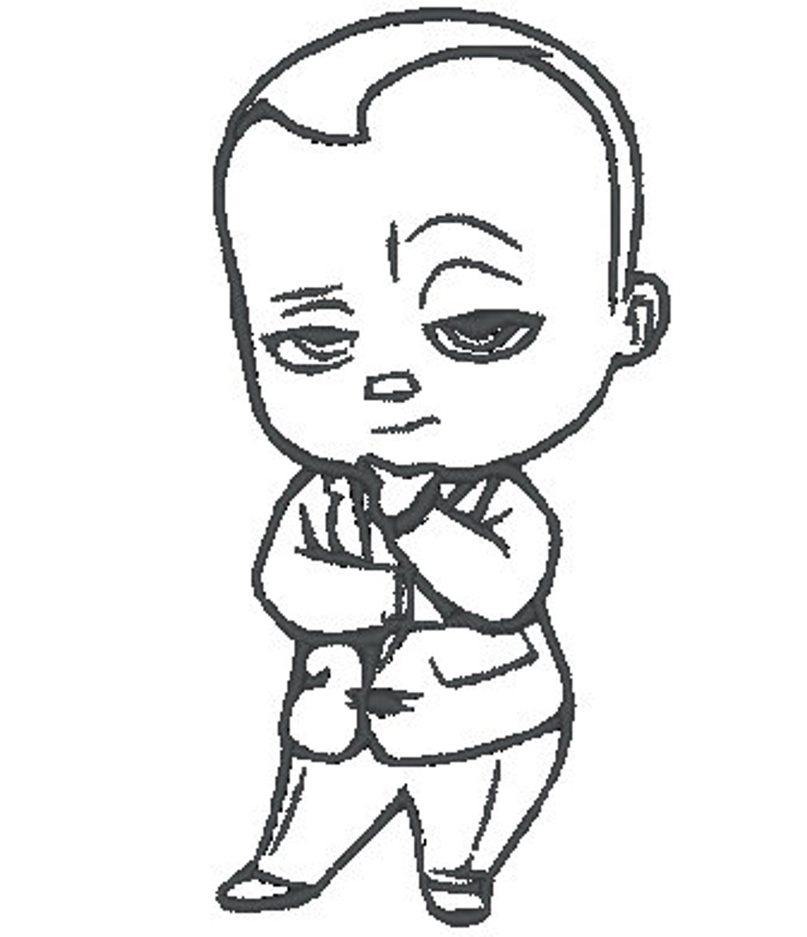Baby Boss Digitized filled Machine Embroidery Design Digital Etsy