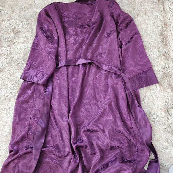 Sleep Solutions Vintage Satin Purple Full Length … - image 6