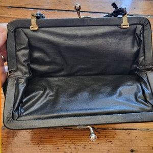 Vintage Clasp Closure Purse Black image 3