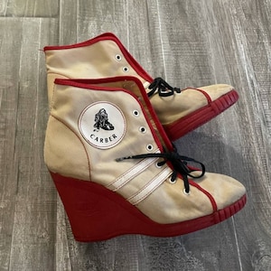 Carber Vintage Italian 1970’s Wedge Sneakers Size 5