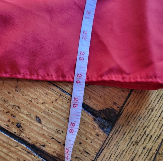 Joanna Vintage Polyester Button Down Red Size 8 - image 8