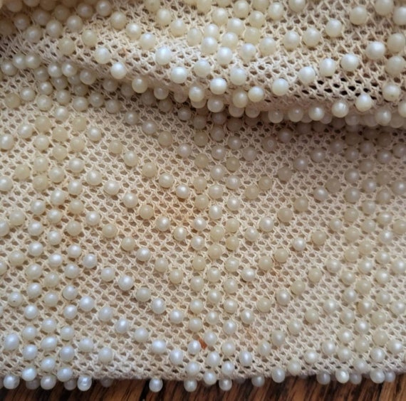 Vintage Beaded Pearl Clasp Closure Handbag - image 4