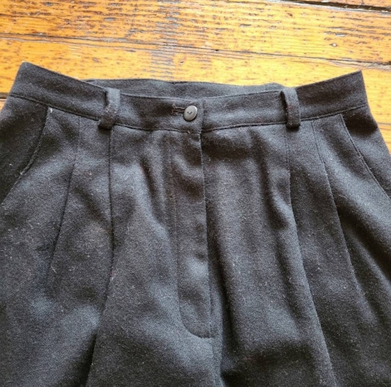 Requirements Vintage 100% Wool Pants Black Size 8 - image 6