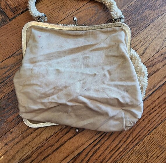 Vintage Beaded Pearl Clasp Closure Handbag - image 10