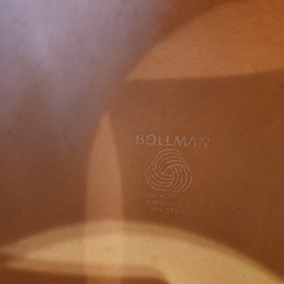 Importina Vintage Bollman 100% Wool Felt Bowler Hat Cream  display picture 3