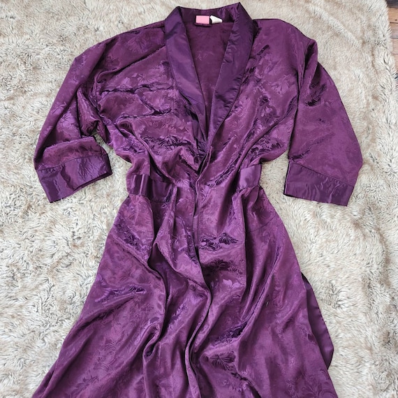 Sleep Solutions Vintage Satin Purple Full Length … - image 1