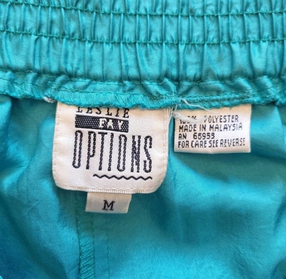 Leslie Fay Options Vintage Teal Parachute Pants P… - image 3