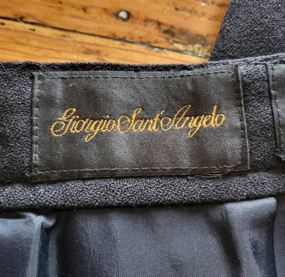 Giorgio Sant Angelo Vintage 100% Pure Wool Navy P… - image 7