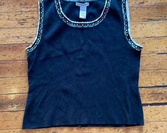 Hannah Jones Beaded Sleeveless Top Size Large