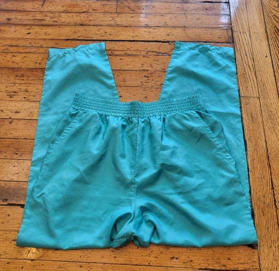 Leslie Fay Options Vintage Teal Parachute Pants P… - image 4