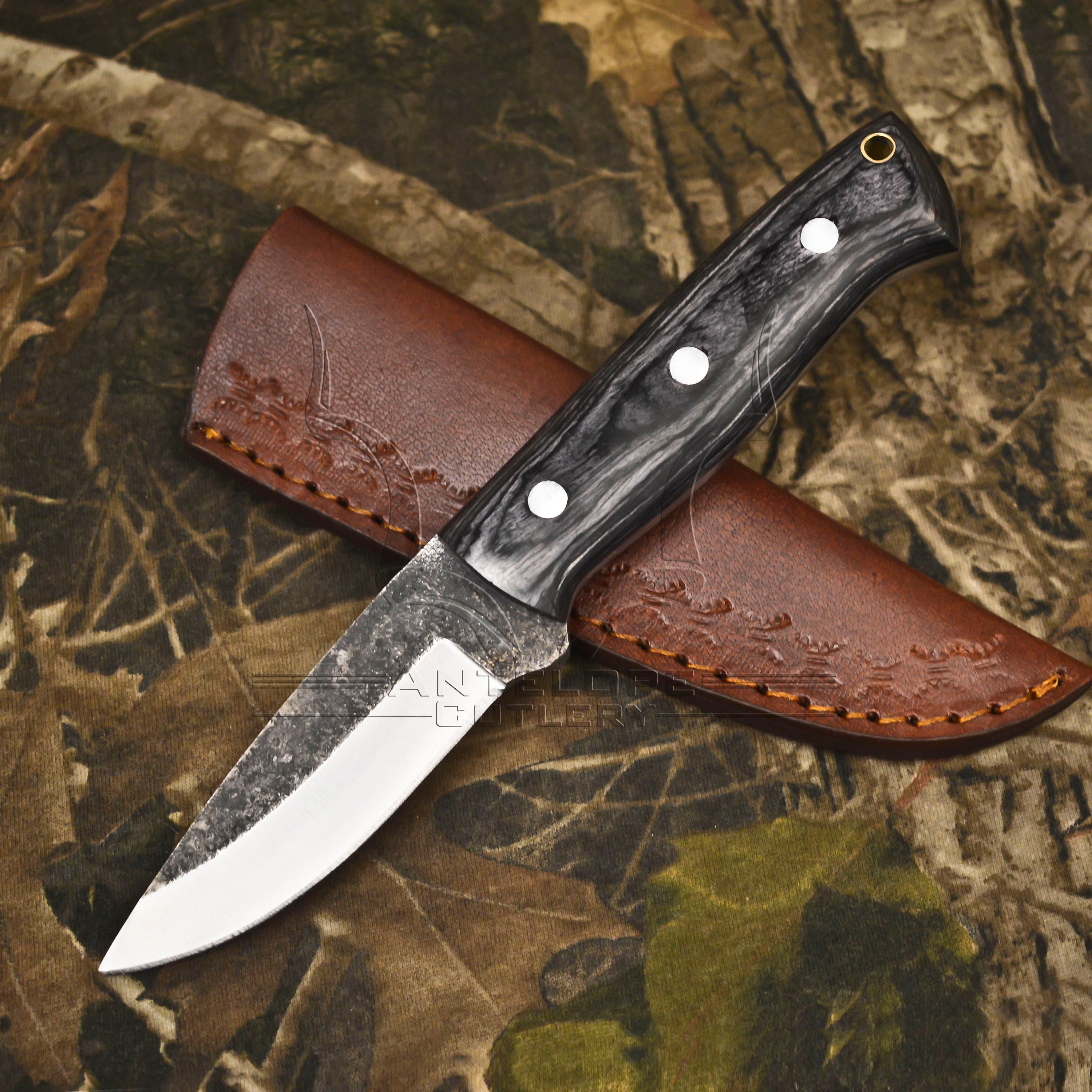 Hand Highcarbon Bushcraft Skinner knife with sheath Etsy