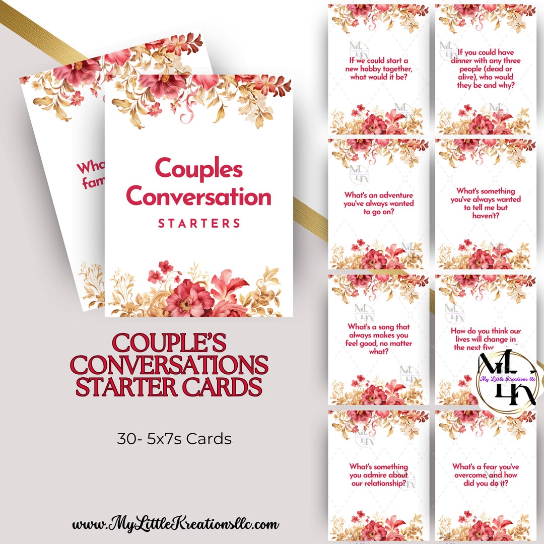 Couples Printable Conversation Cards - Etsy
