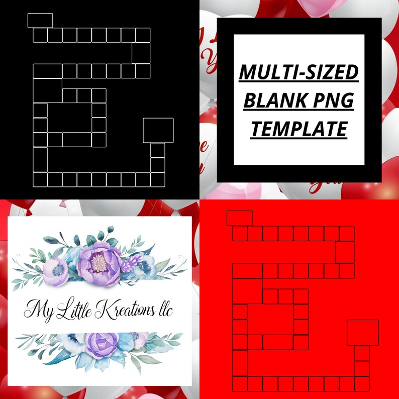 Multisized Blank Game Template Etsy