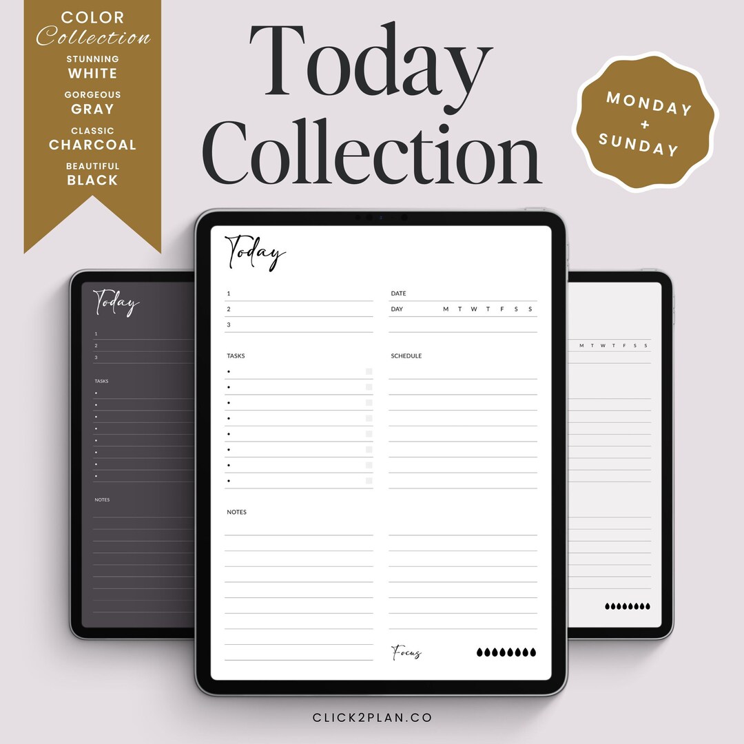 Today Daily Insert, Daily Planner Page, Work Organizer, Productivity