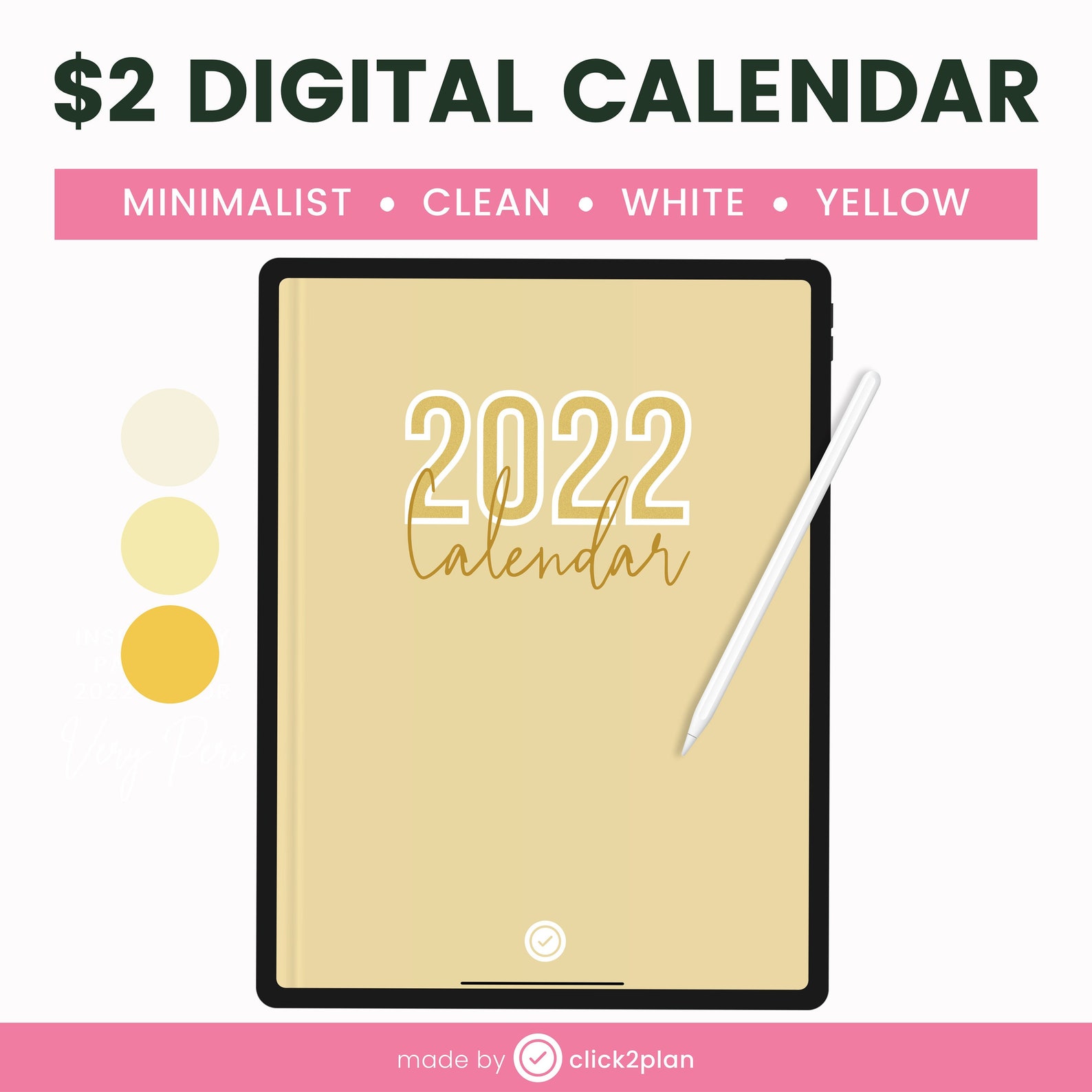 Simple Digital Calendar Goodnotes Planner Minimalist Digital Etsy