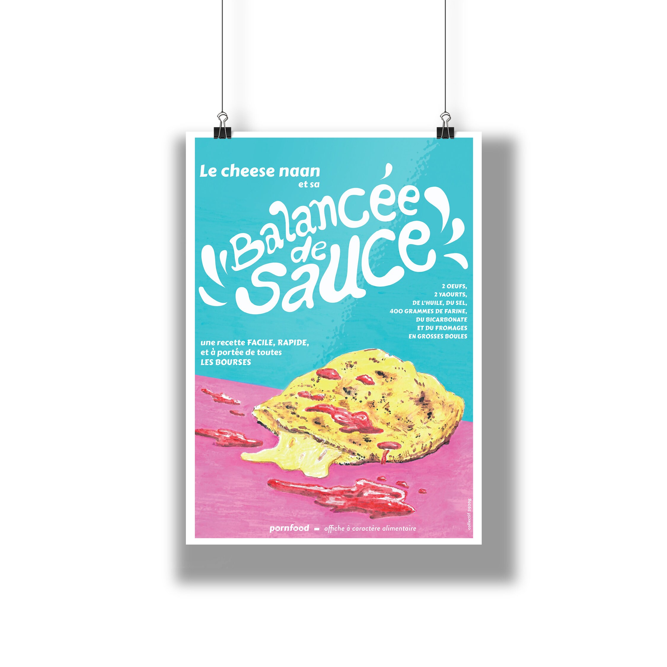 Affiche Pornfood - Cheese Naan