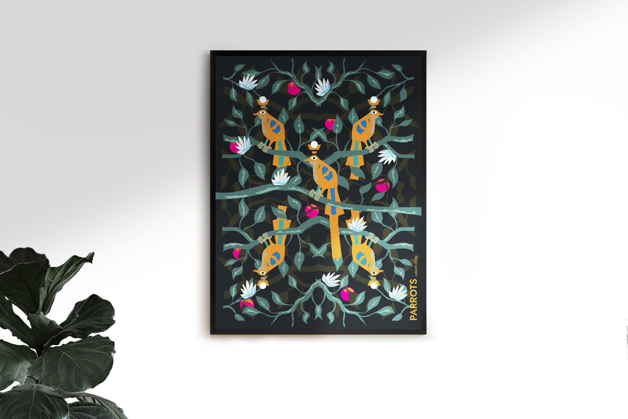 Affiche/Poster - Perroquets 60 X 80 cm